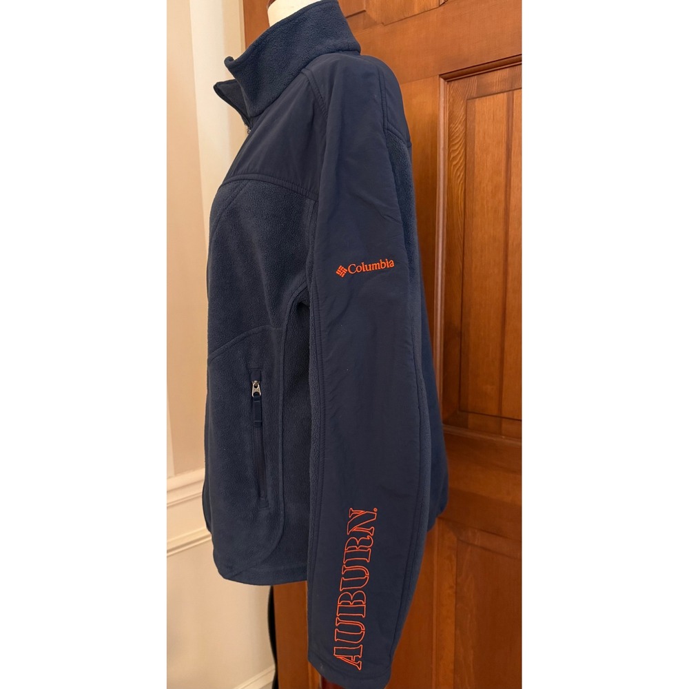 Auburn University x Columbia Fleece Jacket Womens XL Navy Embroidered War Eagle - Picture 2 of 14